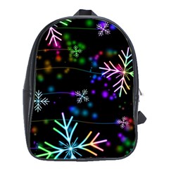 Snowflakes Snow Winter Christmas School Bag (xl)