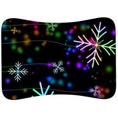 Snowflakes Snow Winter Christmas Velour Seat Head Rest Cushion by Ndabl3x