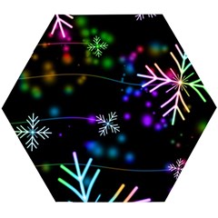 Snowflakes Snow Winter Christmas Wooden Puzzle Hexagon by Ndabl3x