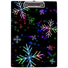 Snowflakes Snow Winter Christmas A4 Acrylic Clipboard by Ndabl3x