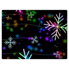 Snowflakes Snow Winter Christmas Two Sides Premium Plush Fleece Blanket (extra Small) by Ndabl3x