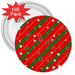 Christmas Paper Star Texture 3  Buttons (100 Pack)  by Ndabl3x