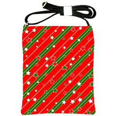 Christmas Paper Star Texture Shoulder Sling Bag