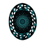 Ornament District Turquoise Oval Filigree Ornament (Two Sides) Front