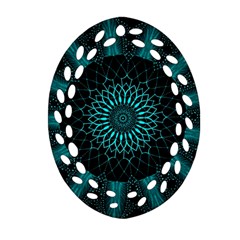 Ornament District Turquoise Oval Filigree Ornament (two Sides) by Ndabl3x