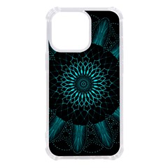 Ornament District Turquoise Iphone 13 Pro Tpu Uv Print Case by Ndabl3x