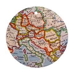 Map Europe Globe Countries States Ornament (round) by Ndabl3x