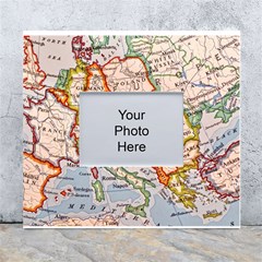 Map Europe Globe Countries States White Wall Photo Frame 5  X 7  by Ndabl3x