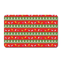 Christmas Papers Red And Green Magnet (rectangular) by Ndabl3x