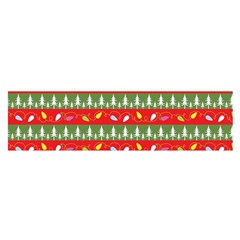 Christmas Papers Red And Green Oblong Satin Scarf (16  X 60 ) by Ndabl3x