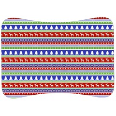 Christmas Color Stripes Pattern Velour Seat Head Rest Cushion by Ndabl3x