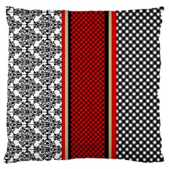 Background Damask Red Black Large Cushion Case (two Sides) by Ndabl3x