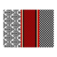 Background Damask Red Black Two Sides Premium Plush Fleece Blanket (mini) by Ndabl3x