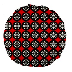 Dart Board Target Game Large 18  Premium Flano Round Cushions by Ndabl3x