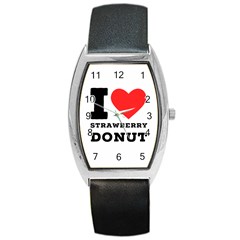 I Love Strawberry Donut Barrel Style Metal Watch by ilovewhateva