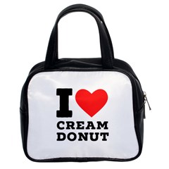 I Love Cream Donut  Classic Handbag (two Sides) by ilovewhateva