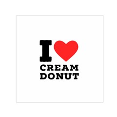 I Love Cream Donut  Square Satin Scarf (30  X 30 ) by ilovewhateva