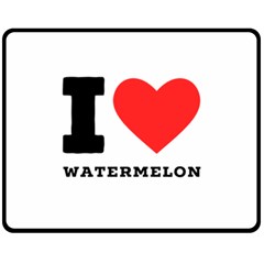 I Love Watermelon  Fleece Blanket (medium) by ilovewhateva