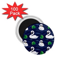 Swan Pattern Elegant Design 1 75  Magnets (100 Pack)  by Vaneshart