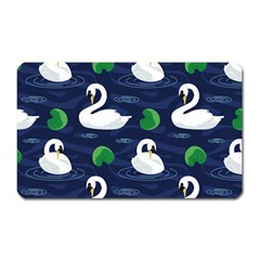 Swan Pattern Elegant Design Magnet (rectangular) by Vaneshart