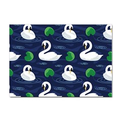 Swan Pattern Elegant Design Sticker A4 (100 Pack)