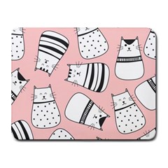 Cute Cats Cartoon Seamless-pattern Small Mousepad