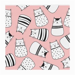 Cute Cats Cartoon Seamless-pattern Medium Glasses Cloth (2 Sides) by Vaneshart
