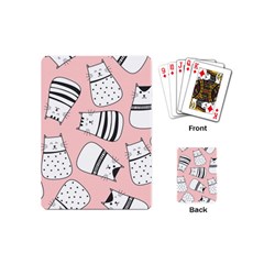 Cute Cats Cartoon Seamless-pattern Playing Cards Single Design (mini) by Vaneshart