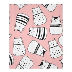 Cute Cats Cartoon Seamless-pattern Shower Curtain 60  X 72  (medium)  by Vaneshart
