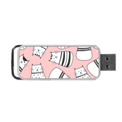 Cute Cats Cartoon Seamless-pattern Portable Usb Flash (two Sides) by Vaneshart