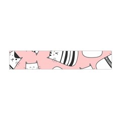 Cute Cats Cartoon Seamless-pattern Premium Plush Fleece Scarf (mini) by Vaneshart