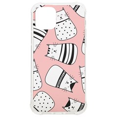 Cute Cats Cartoon Seamless-pattern Iphone 12/12 Pro Tpu Uv Print Case