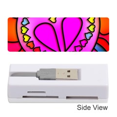 Stained Glass Love Heart Memory Card Reader (stick) by Vaneshart