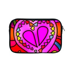 Stained Glass Love Heart Apple Macbook Pro 13  Zipper Case by Vaneshart