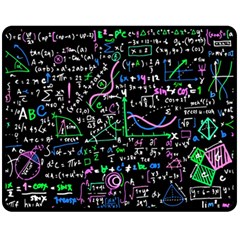 Math-linear-mathematics-education-circle-background Two Sides Fleece Blanket (medium) by Vaneshart