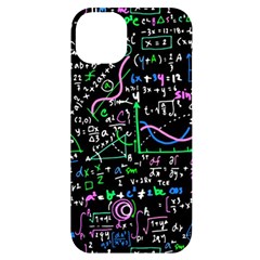 Math-linear-mathematics-education-circle-background Iphone 14 Plus Black Uv Print Case by Vaneshart