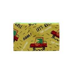 Childish-seamless-pattern-with-dino-driver Cosmetic Bag (xs) by Vaneshart