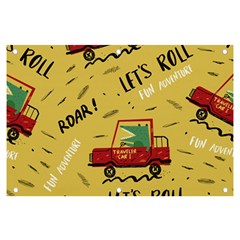 Childish-seamless-pattern-with-dino-driver Banner And Sign 6  X 4 