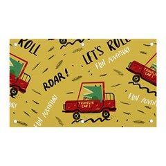 Childish-seamless-pattern-with-dino-driver Banner And Sign 5  X 3 