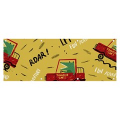 Childish-seamless-pattern-with-dino-driver Banner And Sign 8  X 3 
