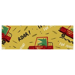 Childish-seamless-pattern-with-dino-driver Banner And Sign 12  X 4 