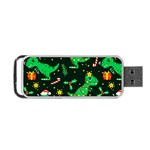 Christmas-funny-pattern Dinosaurs Portable USB Flash (Two Sides) Front