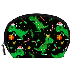 Christmas-funny-pattern Dinosaurs Accessory Pouch (large) by Vaneshart