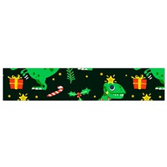 Christmas-funny-pattern Dinosaurs Small Premium Plush Fleece Scarf by Vaneshart