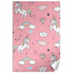 Cute-unicorn-seamless-pattern Canvas 24  X 36  by Vaneshart