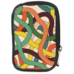 Snake Stripes Intertwined Abstract Compact Camera Leather Case