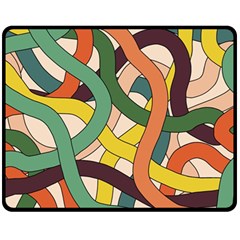 Snake Stripes Intertwined Abstract Fleece Blanket (medium) by Vaneshop