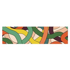 Snake Stripes Intertwined Abstract Oblong Satin Scarf (16  X 60 ) by Vaneshop