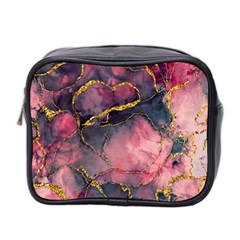 Pink Texture Resin Mini Toiletries Bag (two Sides) by Vaneshop