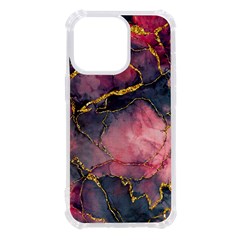 Pink Texture Resin Iphone 13 Pro Tpu Uv Print Case by Vaneshop